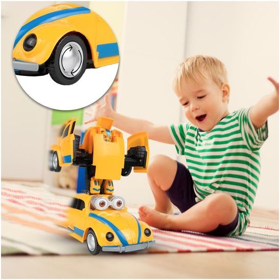 Robot transformer 2v1 Big Eyes Car v měřítku 1:24