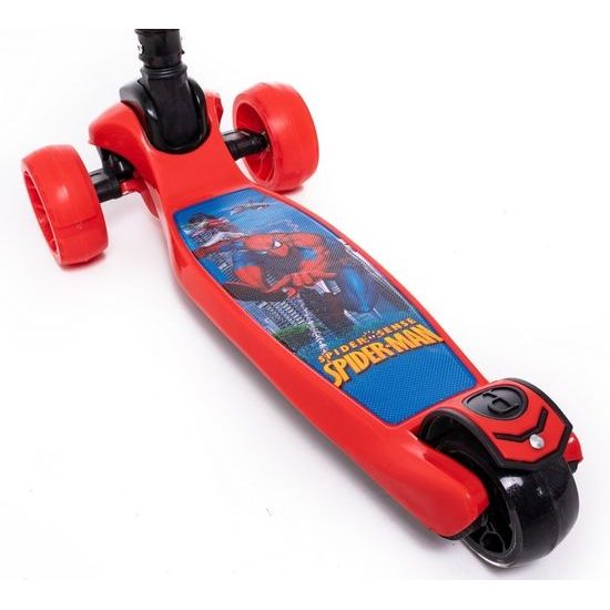 Majlo Toys dětská koloběžka červená Spider se svítícími koly