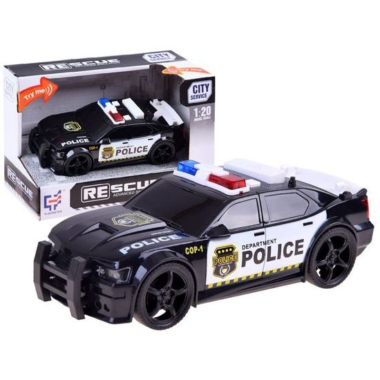 Policejní auto na setrvačník se světly a zvuky City Service 1:20 černé