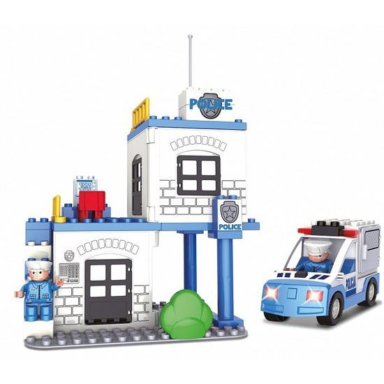 Blocki Mubi stavebnice Policejní stanice se světlem a zvukem 38 dílů