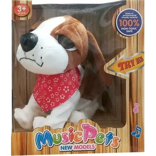 Interaktivní pejsek bílo/hnědý