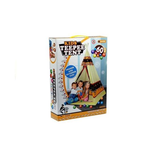 Majlo Toys dětský indiánský stan TeePee + 60 míčků