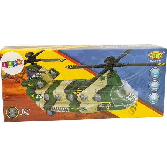 Vojenská helikoptéra na baterky - maskáčové