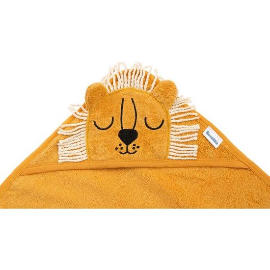 Dětská osuška s kapucí Lev 90x90cm ecru