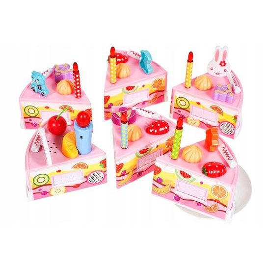 Narozeninová sada dort růžová 75 součástí DIY Cake