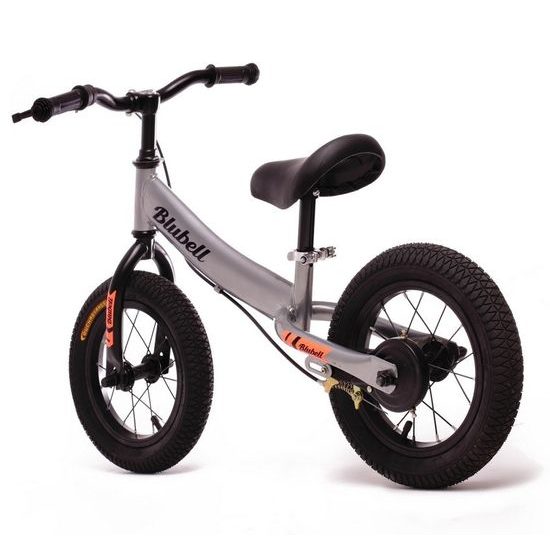 Dětské odrážedlo s nafukovacími koly 12" Rex stříbrno-černé