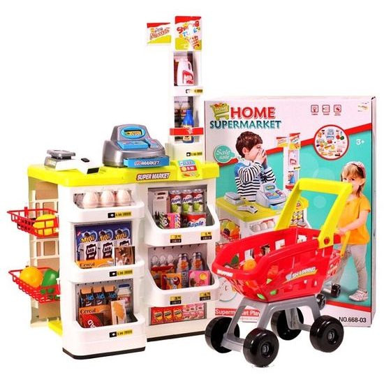 Dětský obchod Supermarket s nákupním vozíčkem