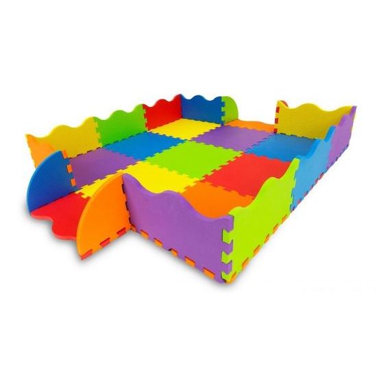 Ecotoys pěnová puzzle hrací deka Happy Color 91 x 91 cm