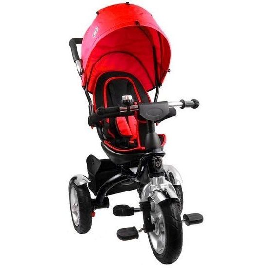 Majlo Toys multifunkční tříkolka s nafukovacími koly PRO500 červená