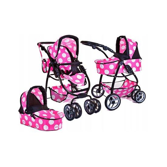 Doris velký sportovní kočárek pro panenky 3v1 - 9662 Minnie