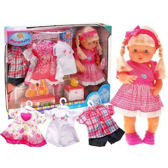 Převlékací panenka Emma s oblečením a příslušenstvím 39 cm