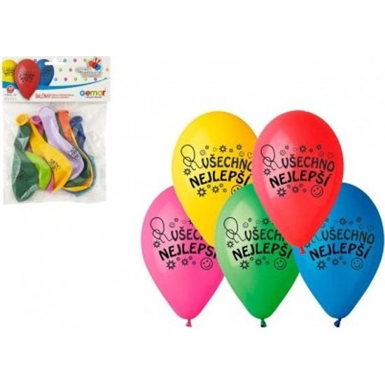 Balonek /Balonky - Všechno nejlepší 10ks