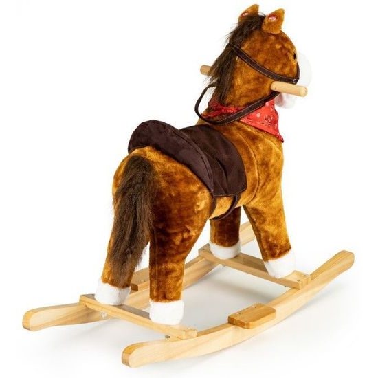 Ecotoys plyšový hojdací kôň - hnedý