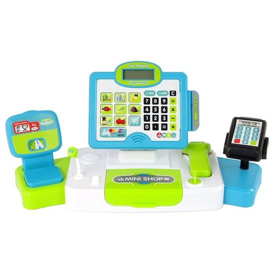 Majlo Toys dětská elektronická pokladna se zvuky a světly Happy Cashier