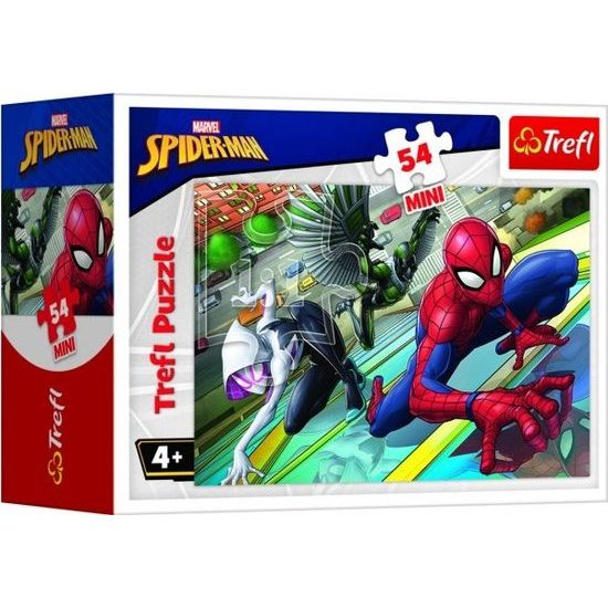 Minipuzzle 54 dílků Spidermanův čas - mix 4 druhy