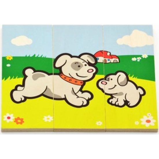 Dřevěné Puzzle Moje první zvířátka 18 dílků pro nejmenší