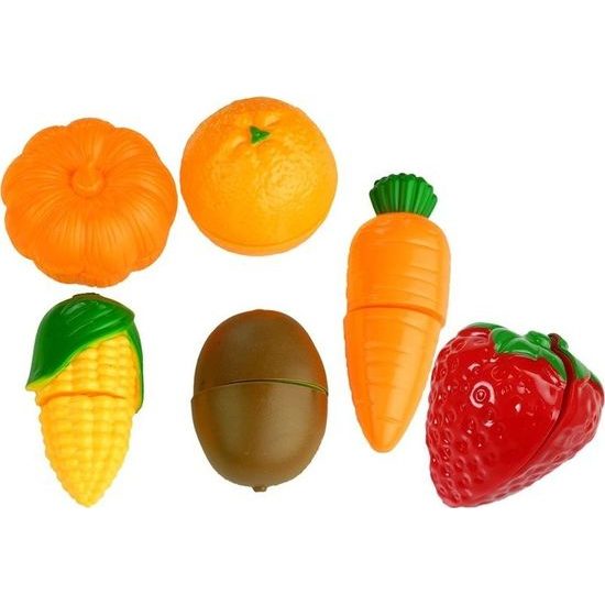 Sada zeleniny a ovoce na krájení s mixérem