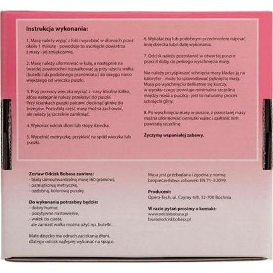 Sada na otisk dětské ručky - růžová