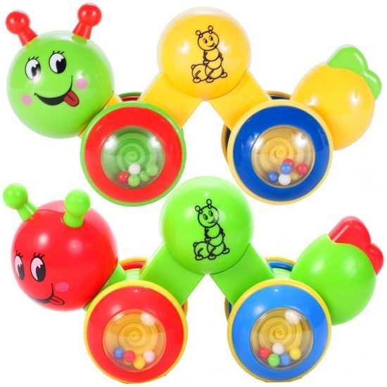 Vzdělávací housenka pro děti - chrastítko