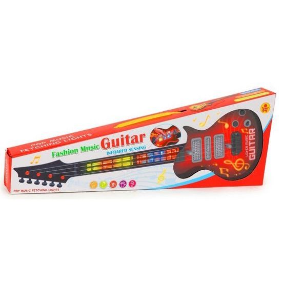 Dětská kytara Rock Guitar s osvětlením 54 cm
