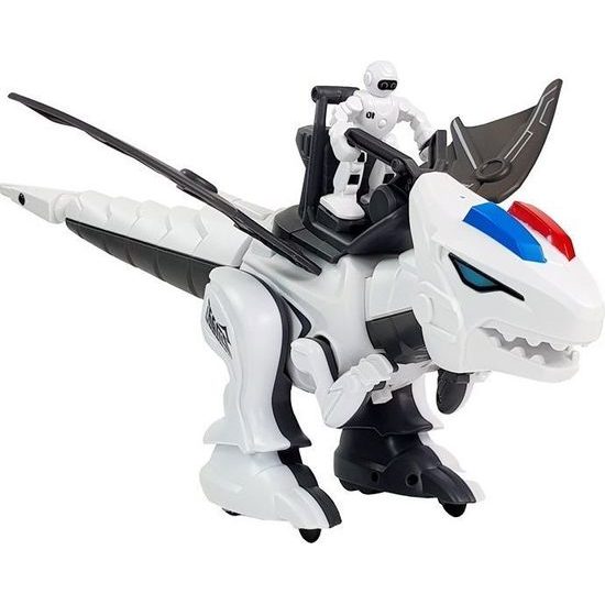 Robot dinosaurus Tyrannosaur Rex na dálkové ovládání - bílý