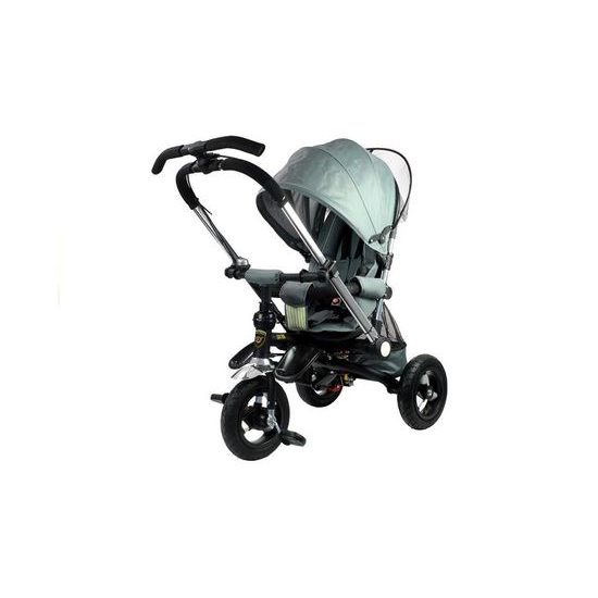 Majlo Toys oboustranná tříkolka s nafukovacími koly PRO700 stříbrná