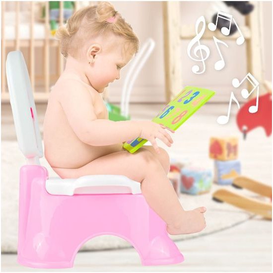Interaktivní hrající nočník 3v1 Funny Potty růžový