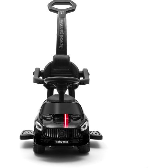 Dětské odrážedlo se zvukem a vodící tyčí Baby Mix RACER černé
