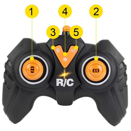 Bagr na dálkové ovládání City Engineering s pohyblivou lžící a kouřovým efektem