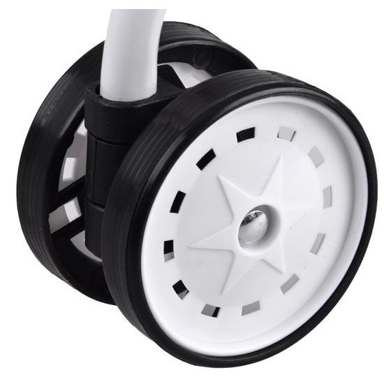 Golfový kočárek pro panenky Alice černo-bílý