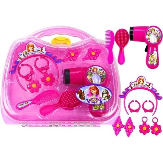 Sada doplňků na vlasy v růžovém kufříku