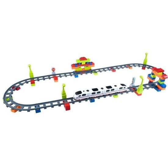 Stavebnicová vláčkodráha pro nejmenší se zvukem Iron Horse 74 součástí