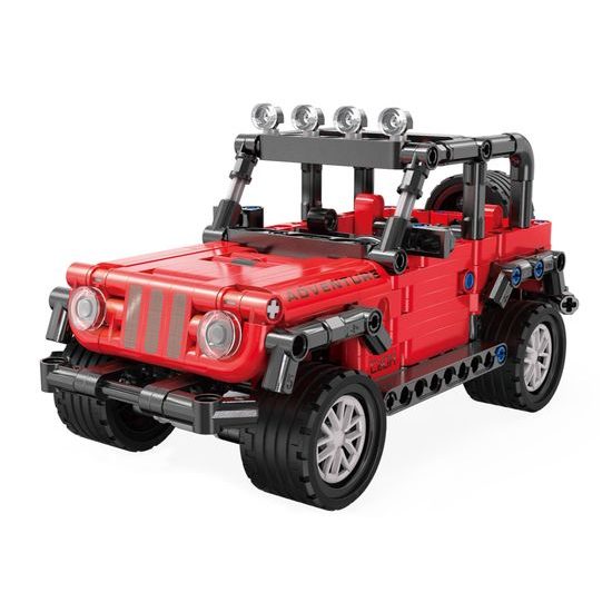 CaDA dětská stavebnice Terénní auto 317 dílků červené