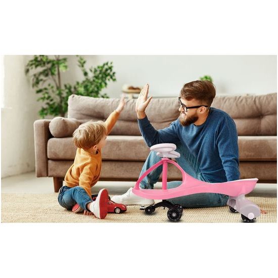 Gravitační odrážedlo se svítícími koly Spinner růžové