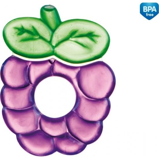 Chladící, vodní kousátko Canpol Babies Malina - červeno/zelené