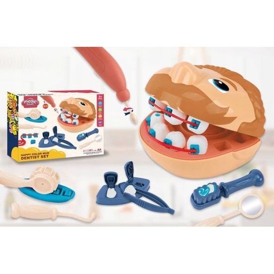 Modelovací plastelína Dětský zubař s příslušenstvím