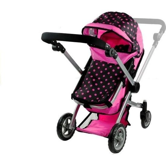 Kočárek pro panenky 2v1 Alice - růžový
