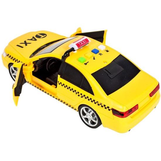 Taxikářské auto na setrvačník se zvuky City Service 1:16