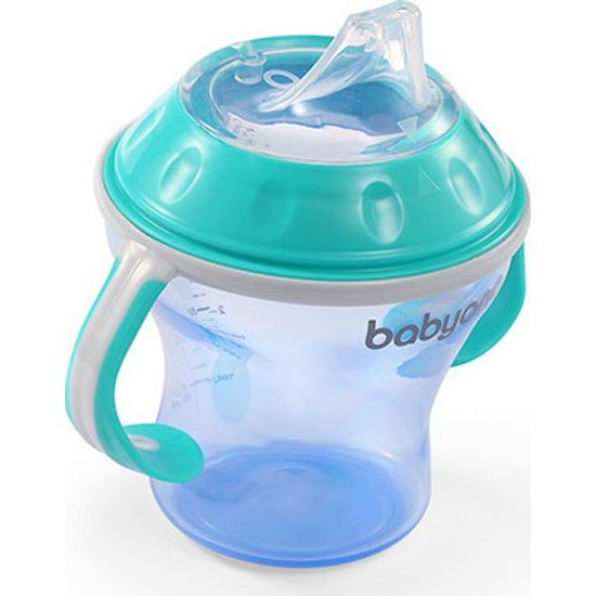 Drippy cup-měkký náustek 180ml, přírodní kojící modrý