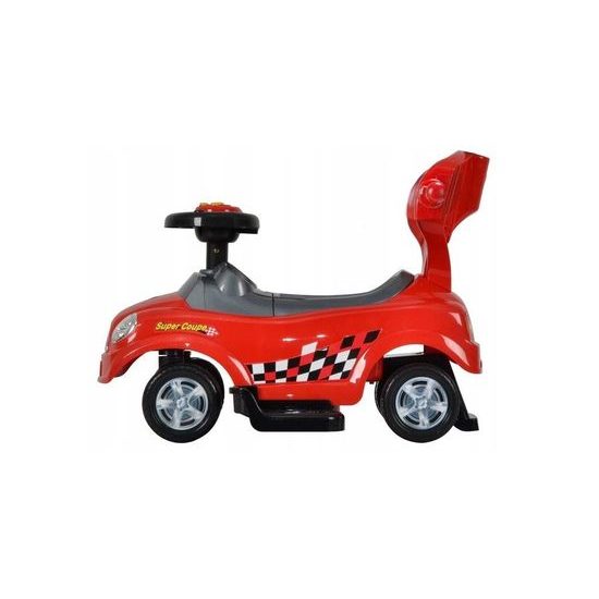 Odrážedlo Super Coupe s vodící tyčí 3v1 červené