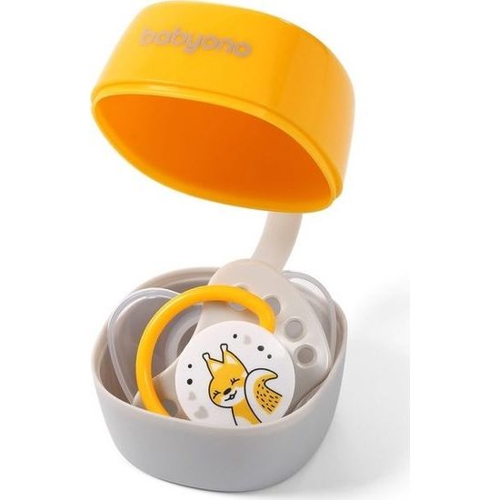 BabyOno Pouzdro na dudlík Natural Nursing - žluté