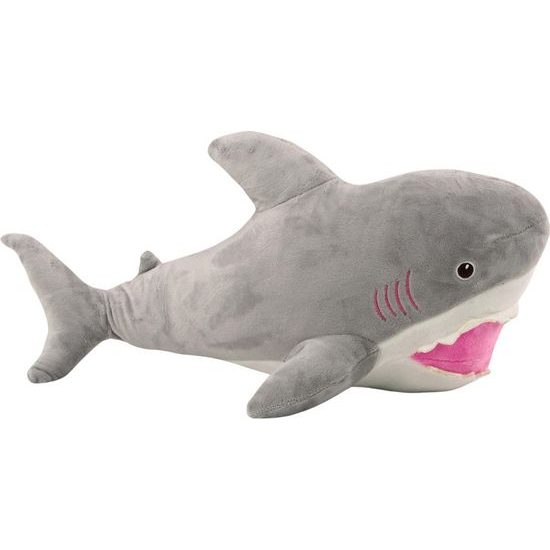 Plyšový žralok 50 cm, šedá