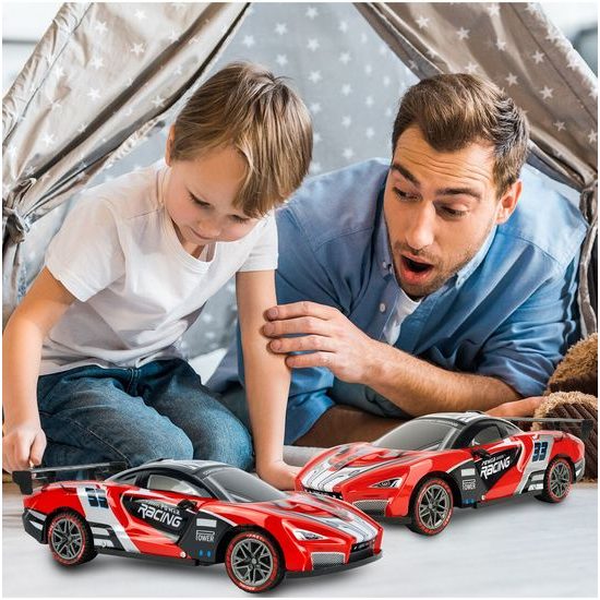 Autíčko na dálkové ovládání s LED podsvícením Speed Racing 1:12 - červené