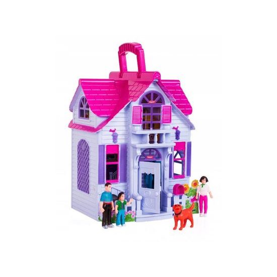 Doris přenosný domeček pro panenky s nábytkem Country House