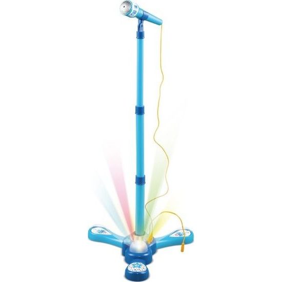 Modrý Mikrofon karaoke na baterie