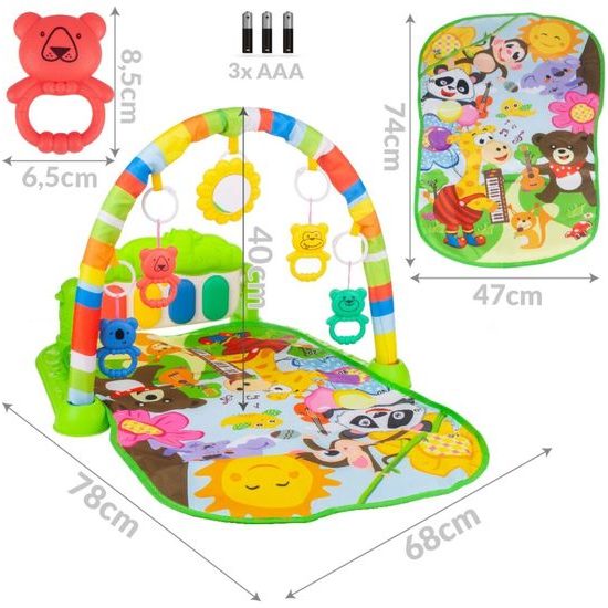 Hrací deka s piankem Sluníčko růžová