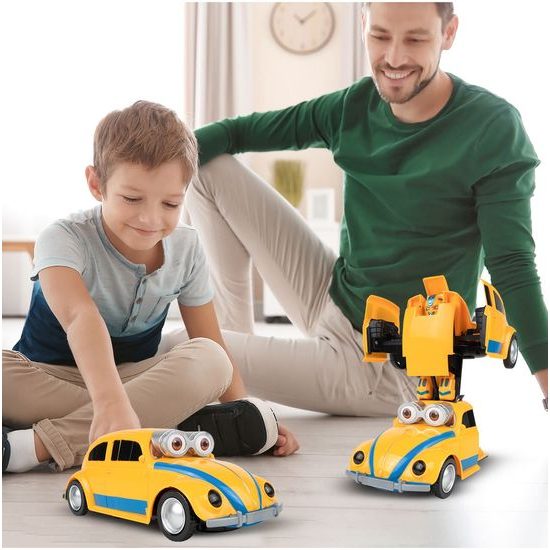 Robot transformer 2v1 Big Eyes Car v měřítku 1:24