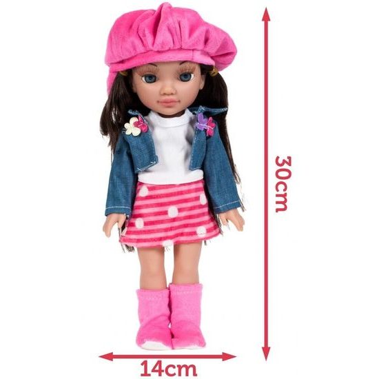 Panenka brunetka Honey Doll 30 cm s příslušenstvím