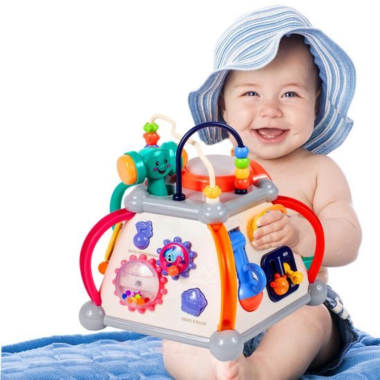 Huile Toys multifunkční kostka pro nejmenší se zvuky Activity Pyramid