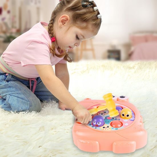 Zatloukání míčků pro nejmenší Funny Hole - růžová